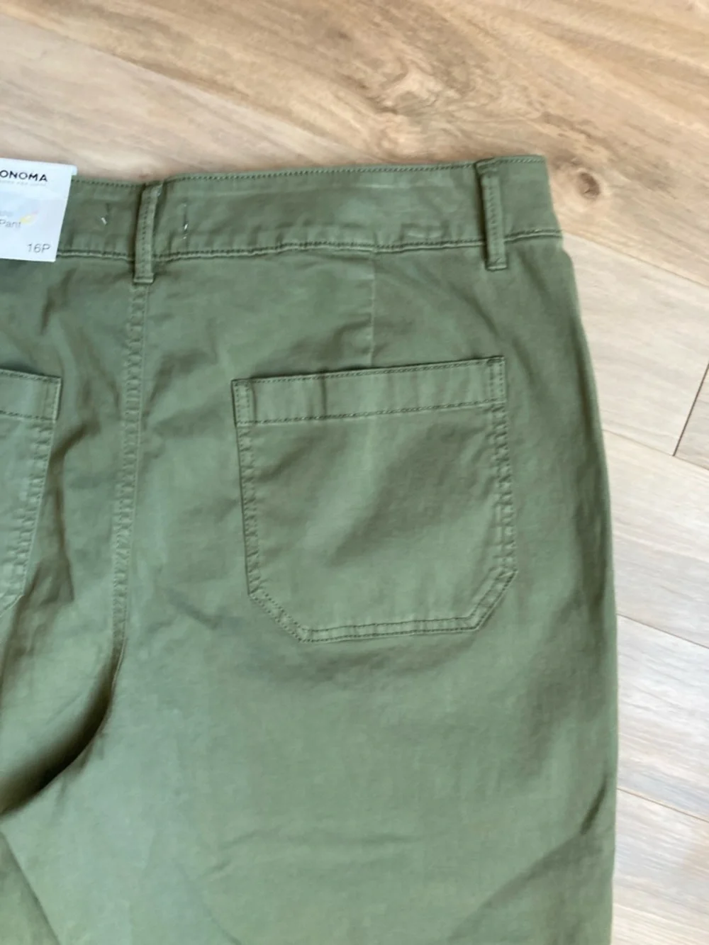 Sonoma olive green utility pant midrise pant 16P - Picture 10 of 17